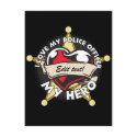 Custom Love My Police Officer postcards