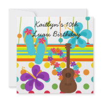 Custom Luau Birthday Invitation