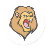 Custom Mad Lion Cartoon Stickers