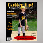 Custom Magazine Cover, Youth Baseball Posters