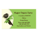 Custom Magpie Organic Farm Business Card