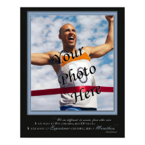 Custom Marathon Poster - Expereince - Blue posters