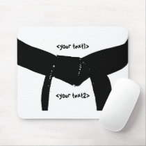 Custom Martial Arts Black Belt Mousepad