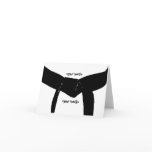 Custom Martial Arts Black Belt Note Card