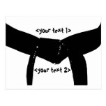 Custom Martial Arts Black Belt Postcard