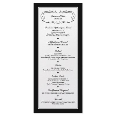 Custom Menu Custom Rack Card by maboles