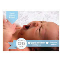 Custom mod ribbon baby birth announcement