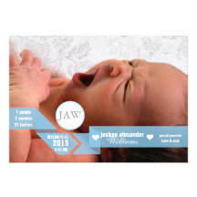 Custom mod ribbon baby birth announcement