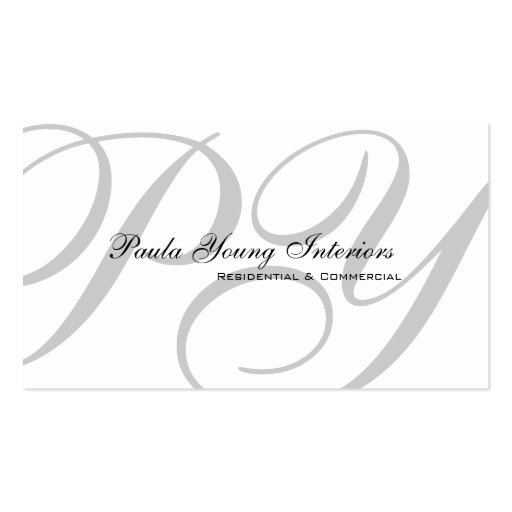 Custom Modern Monogram Business Card Templates