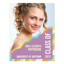Custom Modern Photo Banner Graduation Announcements