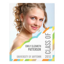 Custom Modern Photo Banner Graduation Personalized Invite