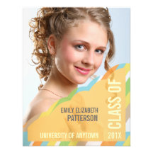 Custom Modern Photo Banner Graduation Invitations