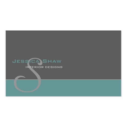 Custom Monogram 4 Business Card Template