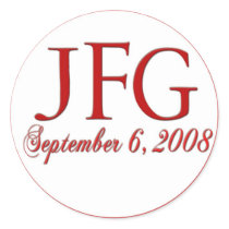Custom Monogram and Date Stickers