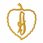 Custom Monogram. Black Hoodie, Gold leaf Design.