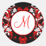 Custom Monogram Envelope Seal Sticker Template stickers