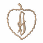 Custom Monogram. Khaki Hoodie, Tan leaf Design.
