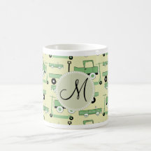 Custom Monogram Retro Scooters Cars Wagons Trucks Mug