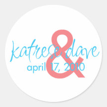 Custom Monogram Sticker for Katrese and Dave