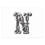 Custom Monogrammed Letter N Postcards