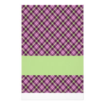 Custom monogrammed PLAID Gifts Custom Stationery