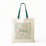 Custom Monogrammed Tote Bag, Pink and Green