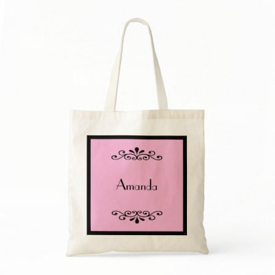 Custom Name and Colour Bridesmaid Tote Bag by KathyHenis