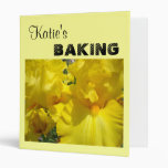Custom Name BAKING recipe book binder Sweets