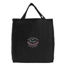 CUSTOM NAME - Best GodmotherEver Embroidered Tote Bag