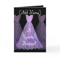 CUSTOM NAME - Bridesmaid VIOLET PURPLE Dress