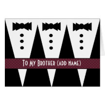 CUSTOM NAME - Brother Best Man Wedding Thank You Card