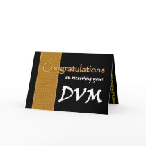 CUSTOM NAME Congratulations - DVM Greeting Cards