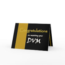 CUSTOM NAME Congratulations - DVM Greeting Card