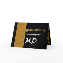 CUSTOM NAME Congratulations - M.D. Cards