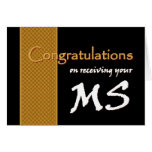 CUSTOM NAME Congratulations - Master of Science Greeting Cards