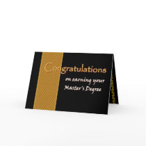 CUSTOM NAME Congratulations - Master's Degree Greeting Cards