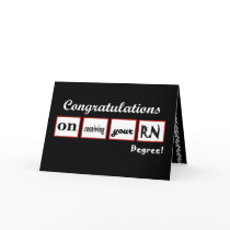 CUSTOM NAME Congratulations - RN - with Squares Card