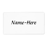Custom name design, with a script font. personalized shipping label
