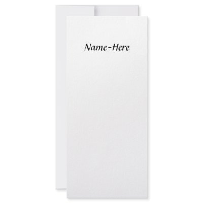 Custom name design, with a script font. full color rack card by Slogans_Humor_Text