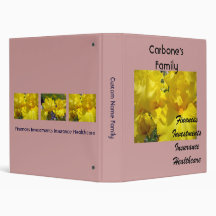 Custom Name Family binder Finances Investments