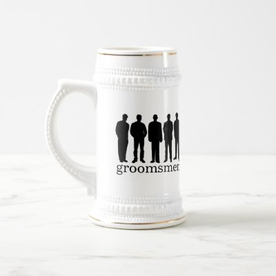 Custom name groomsman bachelor beer stein mug by FidesDesign