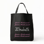 Custom Name JUNIOR BRIDESMAID Bag BLACK