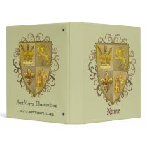 Custom name Lion Crest Fleur De Lis Shield