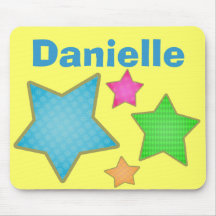 Custom Name Pattern Stars Mousepad