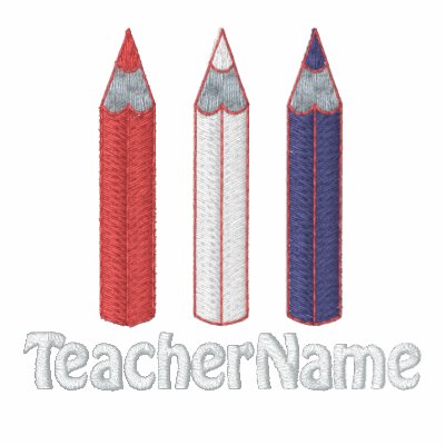 Custom Name Red, White & Blue Embroidered Polo Shirt by gr33nleaf