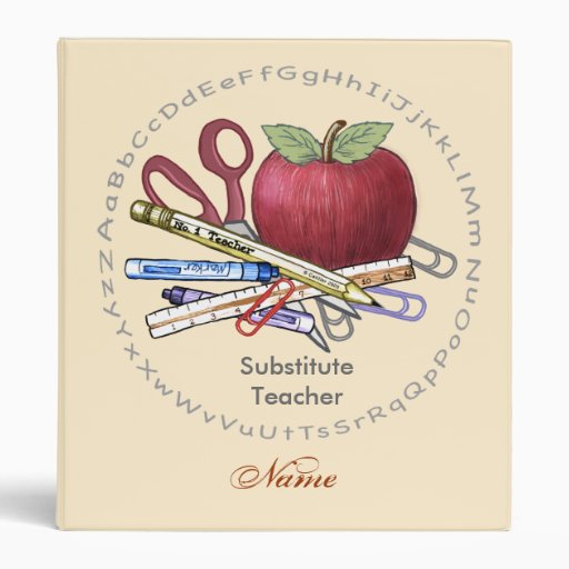 Custom Name Substitute Teacher Binder
