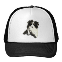 Custom Name text Border Collie Dog Pet Hat