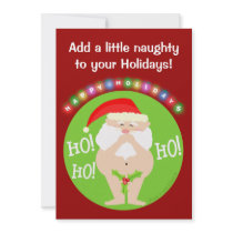 Custom Naughty Santa Christmas Party Invitation