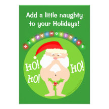 Custom Naughty Santa Christmas Party Invitation