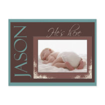 Custom new baby announcement postcard